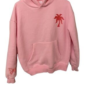 Pink Palm Puff Hoodie